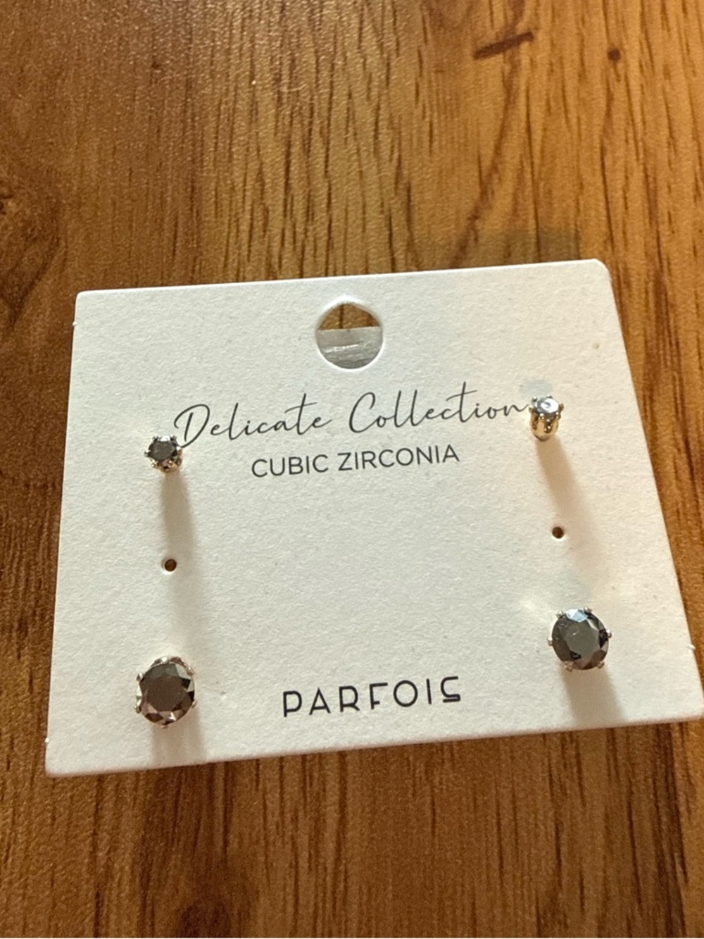 Parfois Cubic Zirconia Stud Earrings Set (pair of 2 ) Black stone